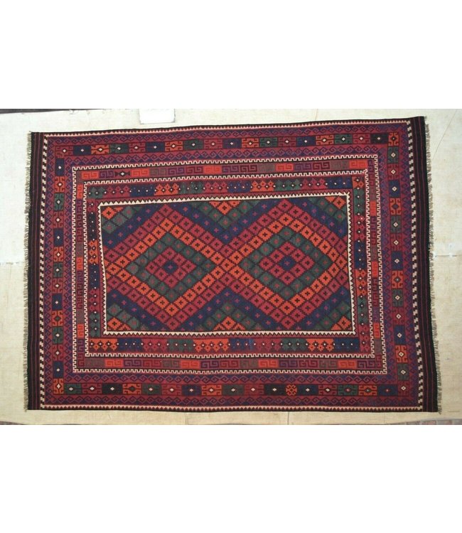 Handgewebte Orientalisch Wolle Kelim Teppich 336x239 cm