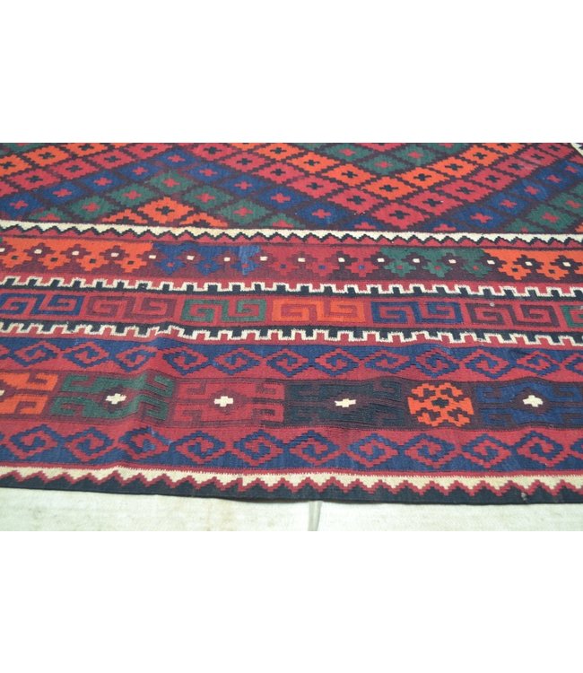 Handgemaakt Oosters Kelim Wol Vloerkleed 336x239 cm