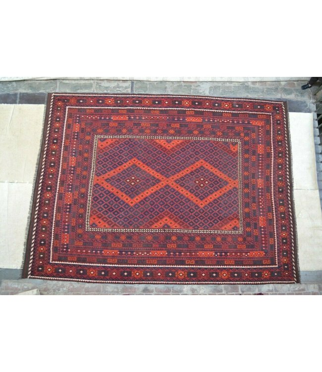 Hand Woven Afghan Wool Kilim Area Rug 412 x 310 cm
