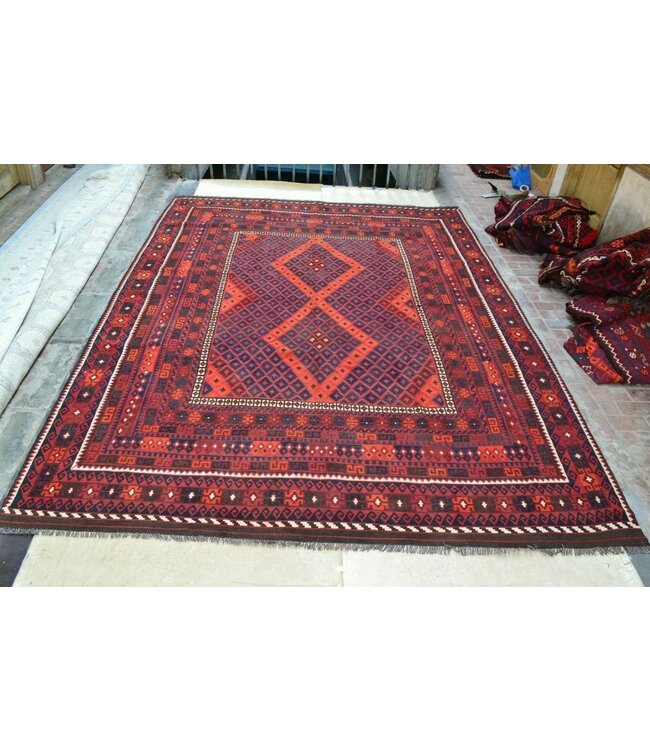 Handgewebte Orientalisch Wolle Kelim Teppich 412 x 310 cm