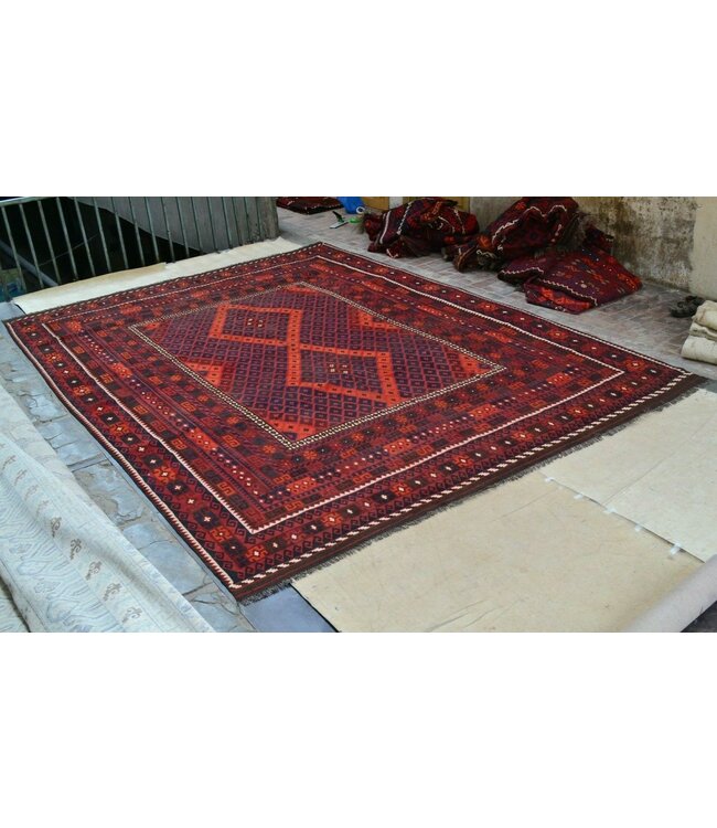 Hand Woven Afghan Wool Kilim Area Rug 412 x 310 cm