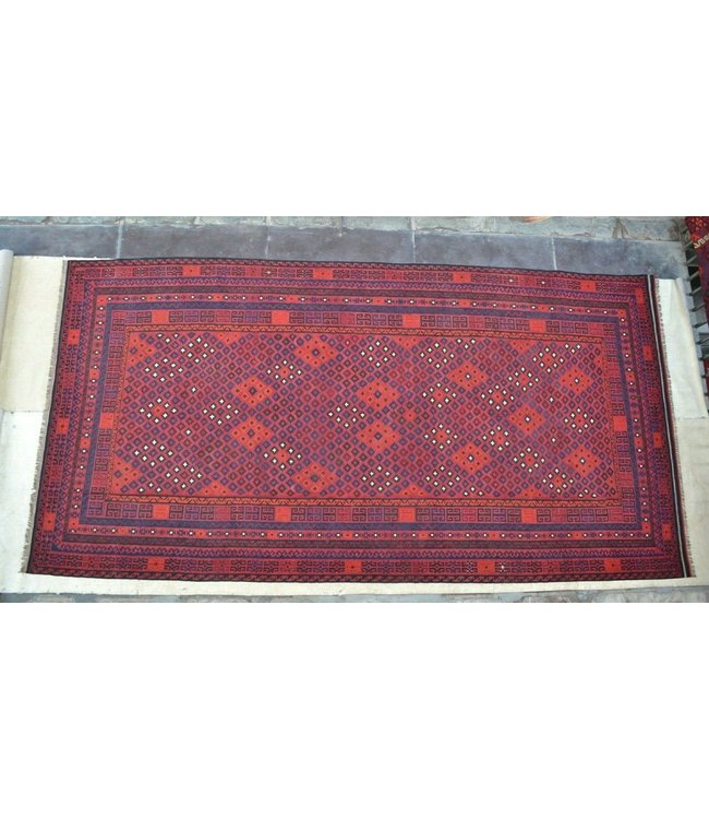 Hand Woven Afghan Wool Kilim Area Rug 450x260 cm