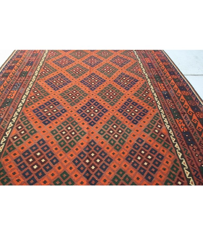 Handgewebte Orientalisch Wolle Kelim Teppich 403x250 cm