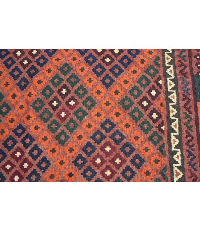 Handgemaakt Oosters Kelim Wol Vloerkleed 403x250 cm