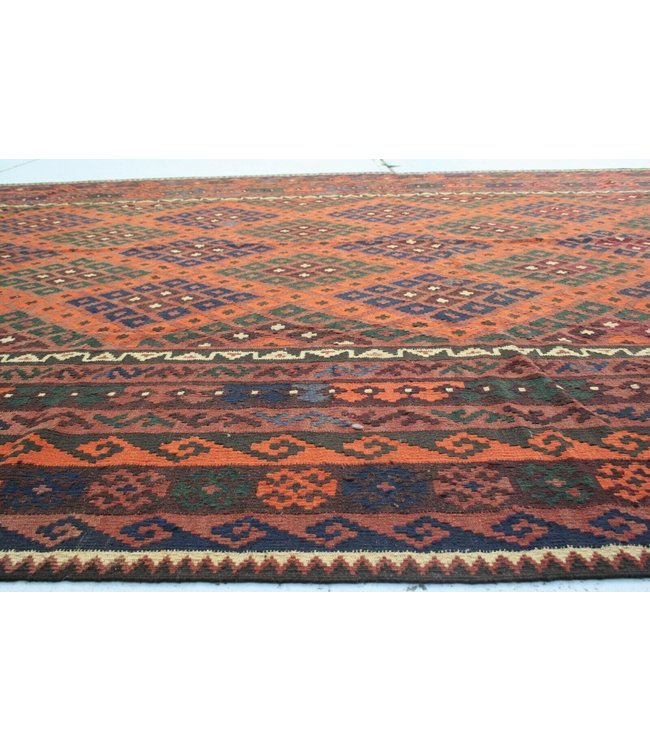 Handgemaakt Oosters Kelim Wol Vloerkleed 403x250 cm