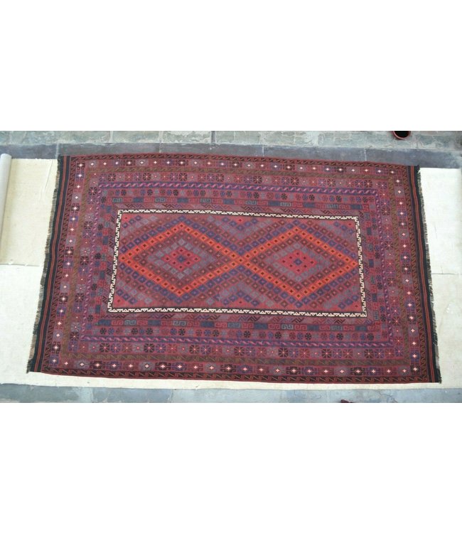 Handgewebte Orientalisch Wolle Kelim Teppich 440x266 cm