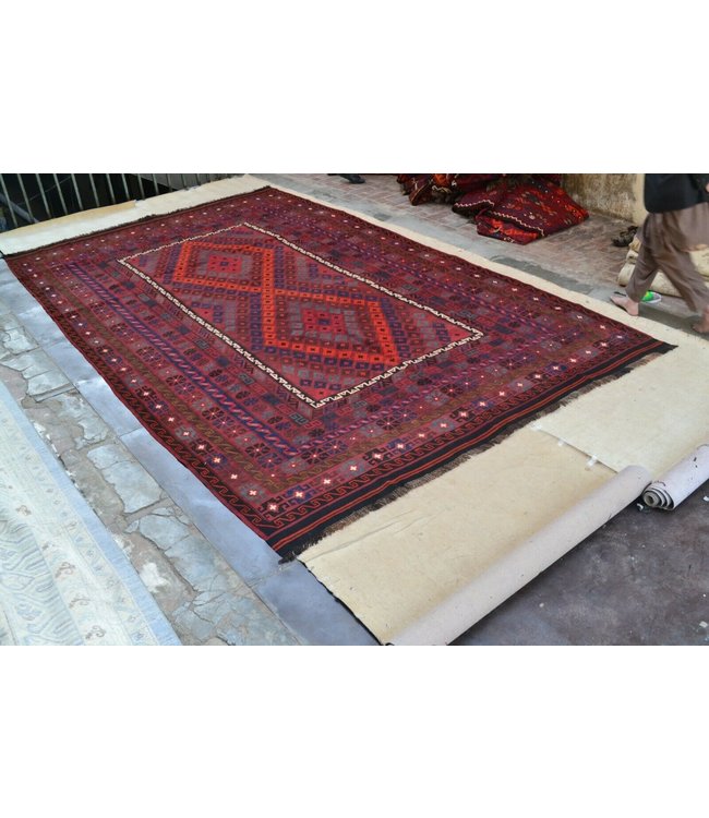 Hand Woven Afghan Wool Kilim Area Rug 440x266 cm