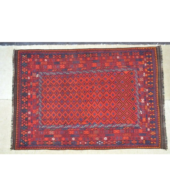 Hand Woven Afghan Wool Kilim Area Rug 352x242 cm