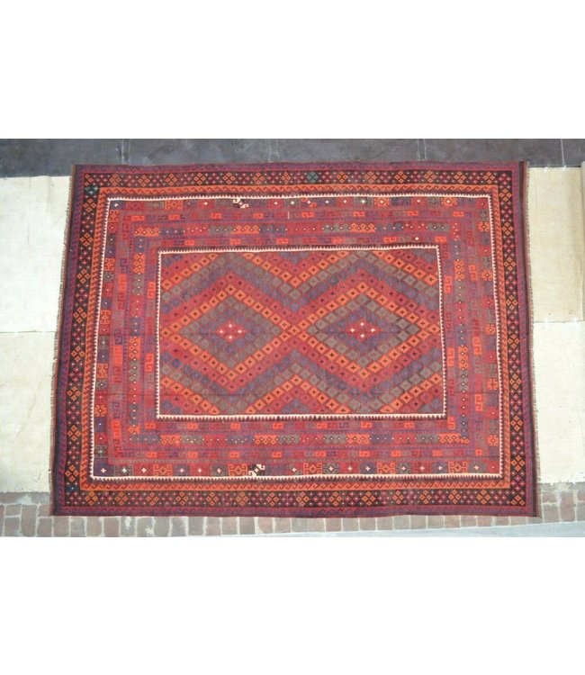 Hand Woven Afghan Wool Kilim Area Rug 392x296 cm