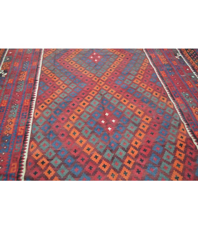Hand Woven Afghan Wool Kilim Area Rug 392x296 cm