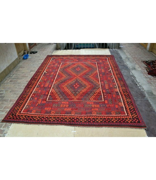 Handgewebte Orientalisch Wolle Kelim Teppich 392x296 cm