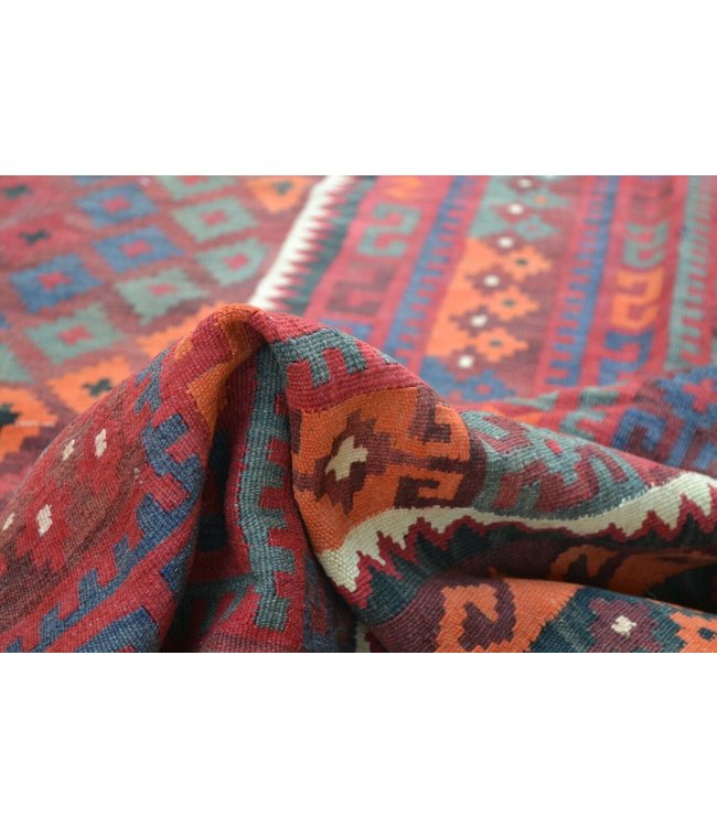 Handgewebte Orientalisch Wolle Kelim Teppich 392x296 cm