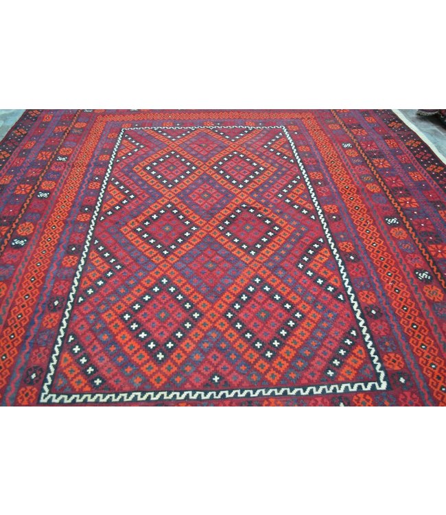 Hand Woven Afghan Wool Kilim Area Rug 416x310 cm