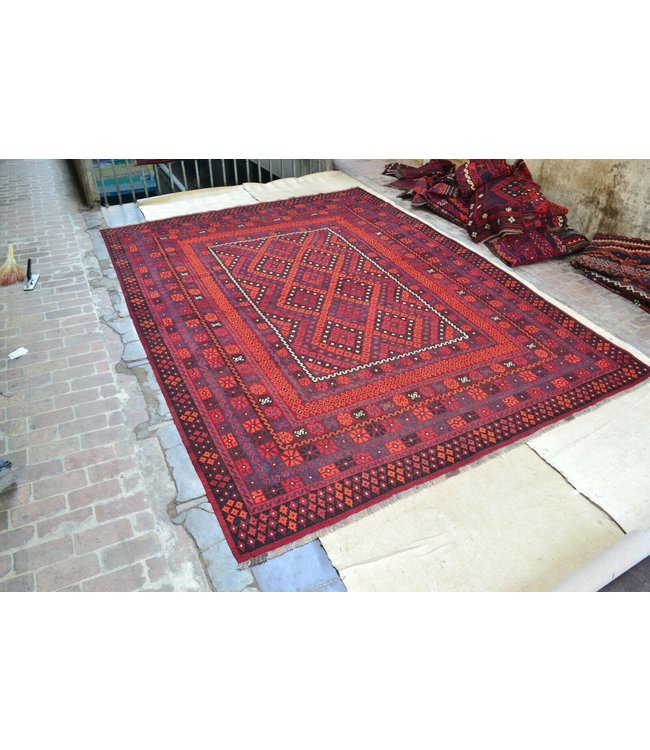 Handgemaakt Oosters Kelim Wol Vloerkleed 416x310 cm