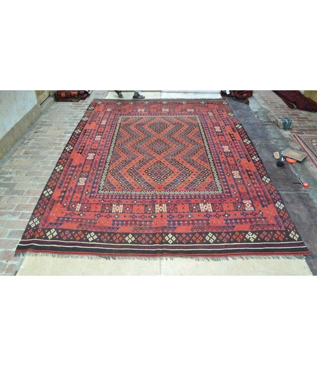 Hand Woven Afghan Wool Kilim Area Rug 428 x 292 cm
