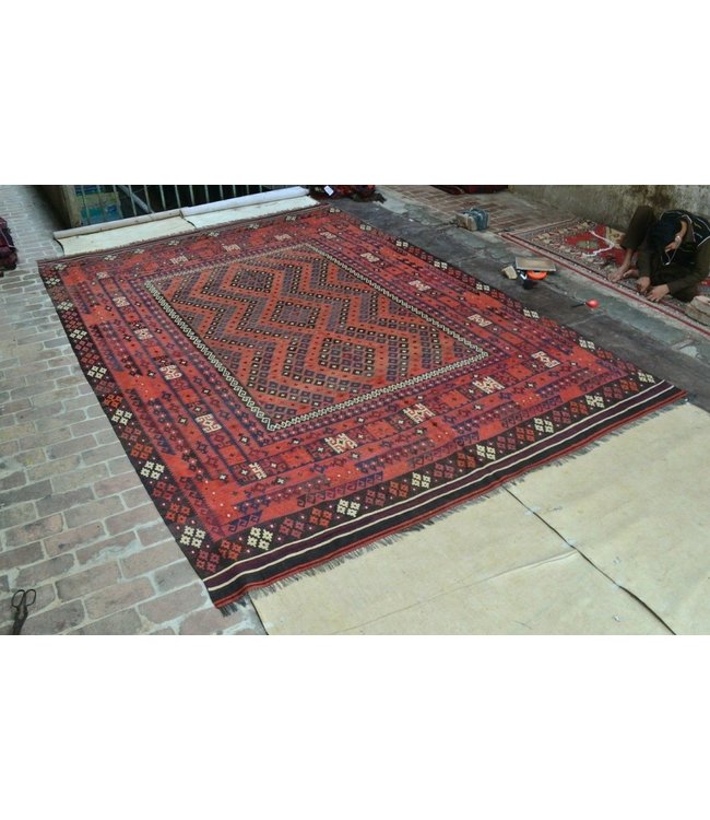 Hand Woven Afghan Wool Kilim Area Rug 428 x 292 cm