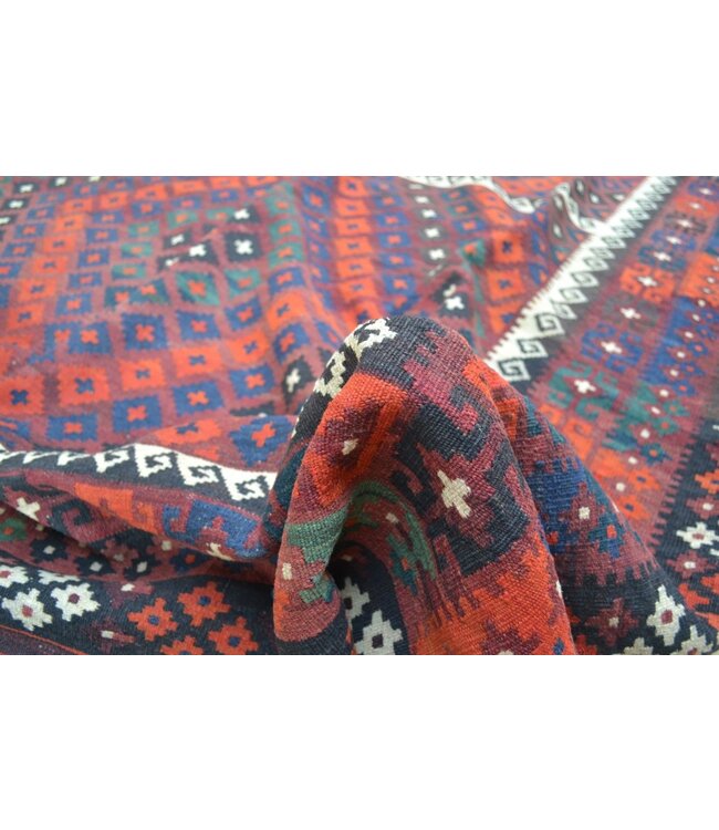 Hand Woven Afghan Wool Kilim Area Rug 360x241 cm