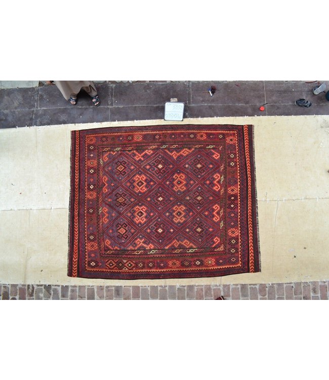 Hand Woven Afghan Wool Kilim Area Rug 293 X 236 Cm Kelim Com Online