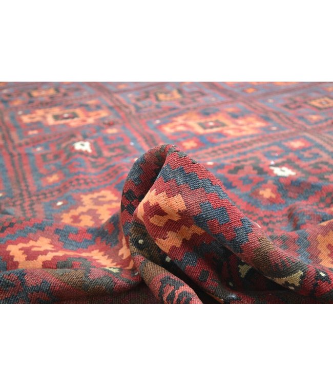 Hand Woven Afghan Wool Kilim Area Rug 293 x 236 cm