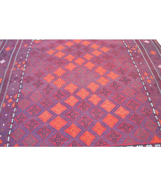 Hand Woven Afghan Wool Kilim Area Rug 354 x 284 cm