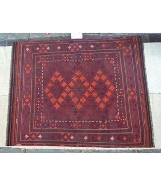 Hand Woven Afghan Wool Kilim Area Rug 354 x 284 cm