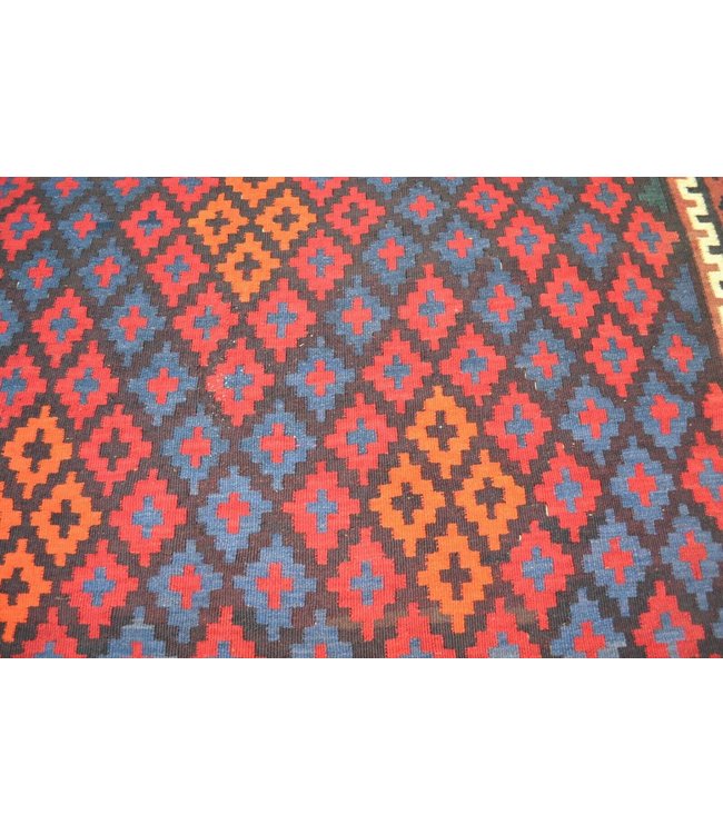 Hand Woven Afghan Wool Kilim Area Rug 383 x 230 cm