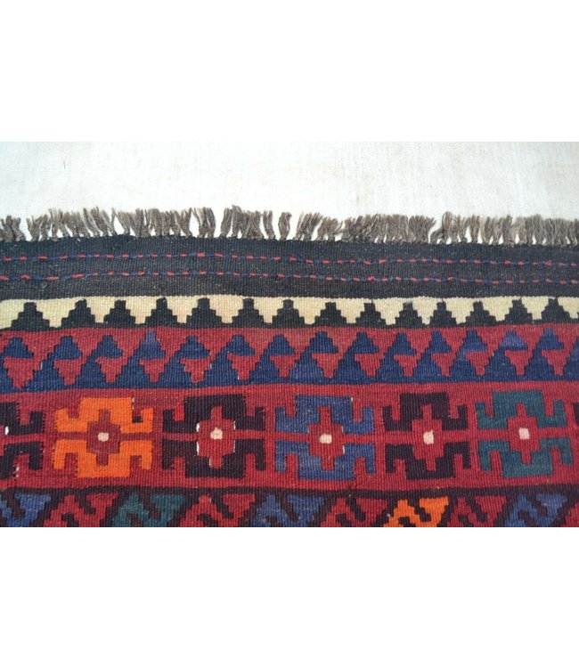 Hand Woven Afghan Wool Kilim Area Rug 383 x 230 cm