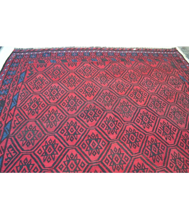Hand Woven Afghan Wool Kilim Area Rug 257 x 250 cm