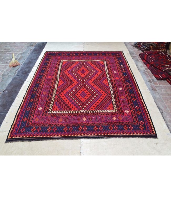 Handgewebte Orientalisch Wolle Kelim Teppich 328 x 240 cm