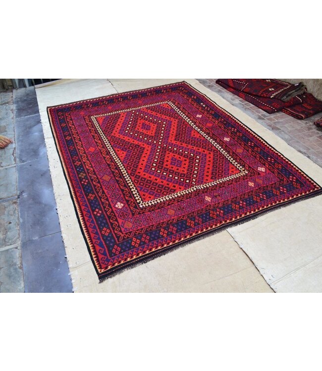 Handgewebte Orientalisch Wolle Kelim Teppich 328 x 240 cm
