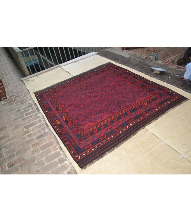 Handgewebte Orientalisch Wolle Kelim Teppich 252 x 245 cm