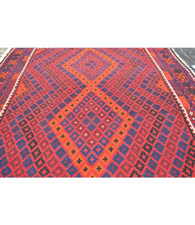 Hand Woven Afghan Wool Kilim Area Rug 316 x 254 cm