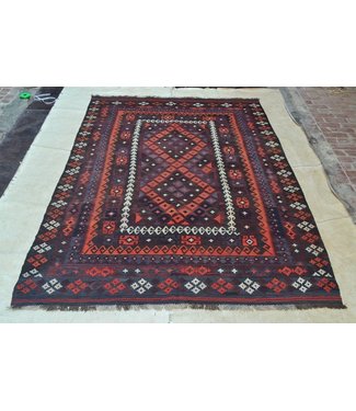 Hand Woven Afghan Wool Kilim Area Rug 340 x 201 cm