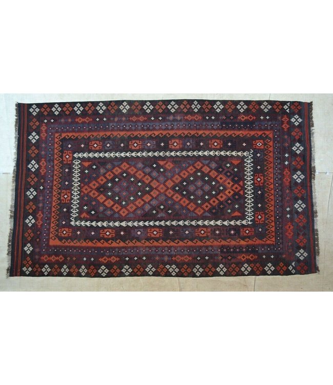 Hand Woven Afghan Wool Kilim Area Rug 340 x 201 cm