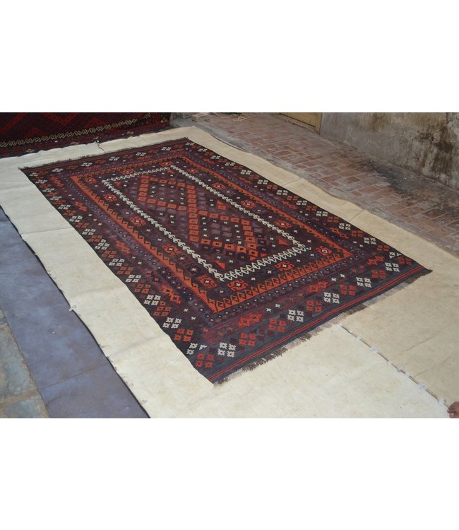 Handgewebte Orientalisch Wolle Kelim Teppich 340 x 201 cm