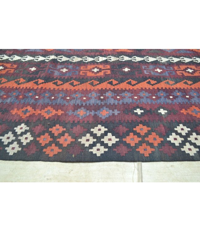 Hand Woven Afghan Wool Kilim Area Rug 340 x 201 cm
