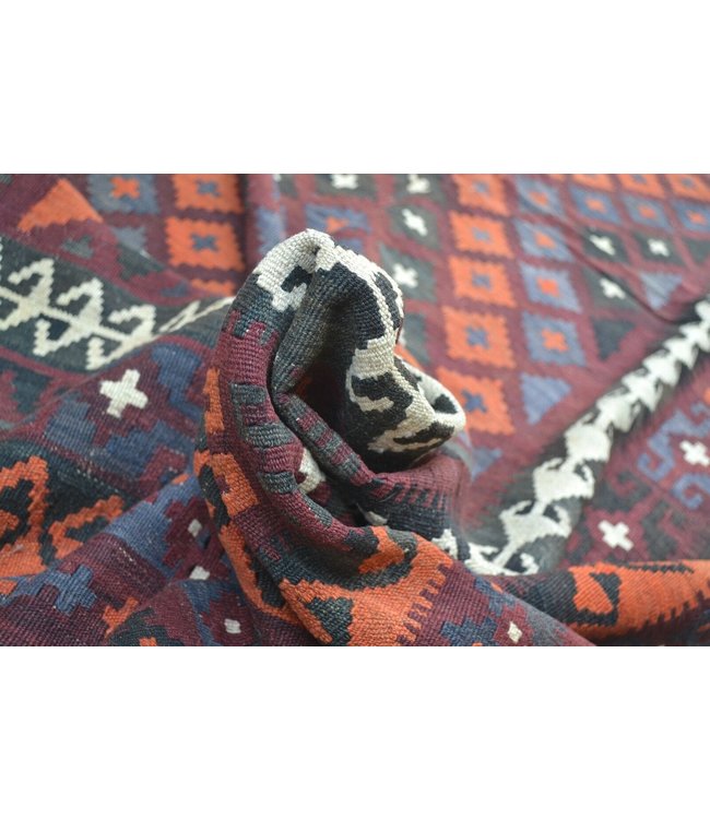 Handgewebte Orientalisch Wolle Kelim Teppich 340 x 201 cm