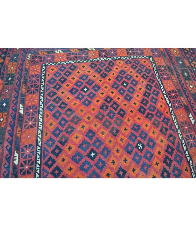 Handgemaakt Oosters Kelim Wol Vloerkleed 283 X 235 cm