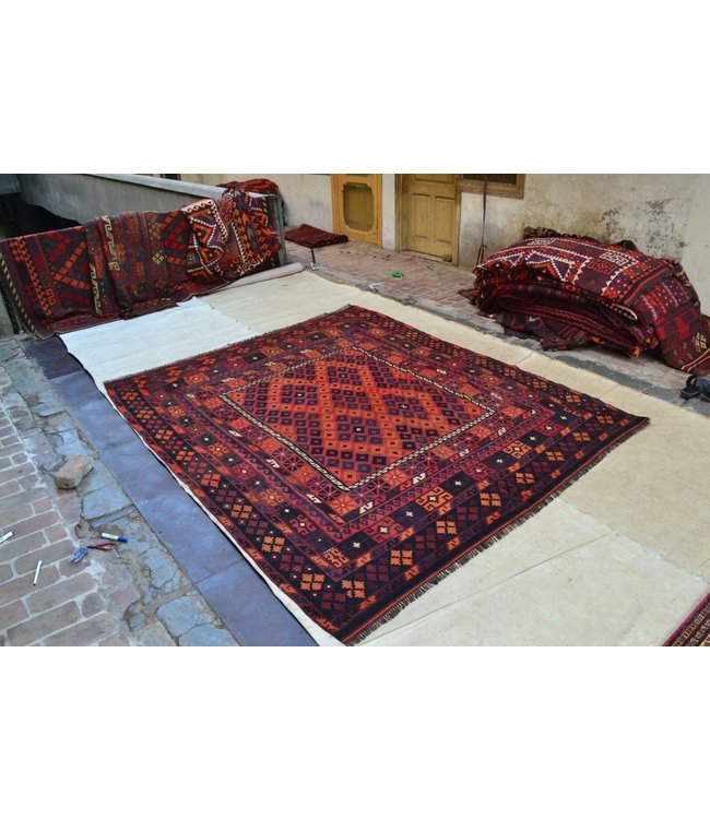 Handgewebte Orientalisch Wolle Kelim Teppich 283 X 235 cm