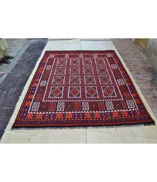 Hand Woven Afghan Wool Kilim Area Rug 303 x 244 cm