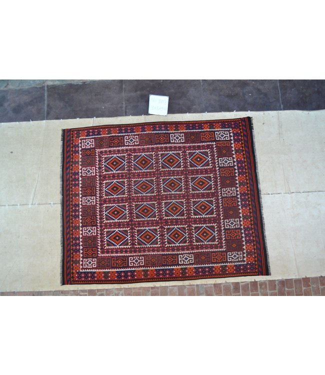 Hand Woven Afghan Wool Kilim Area Rug 303 x 244 cm