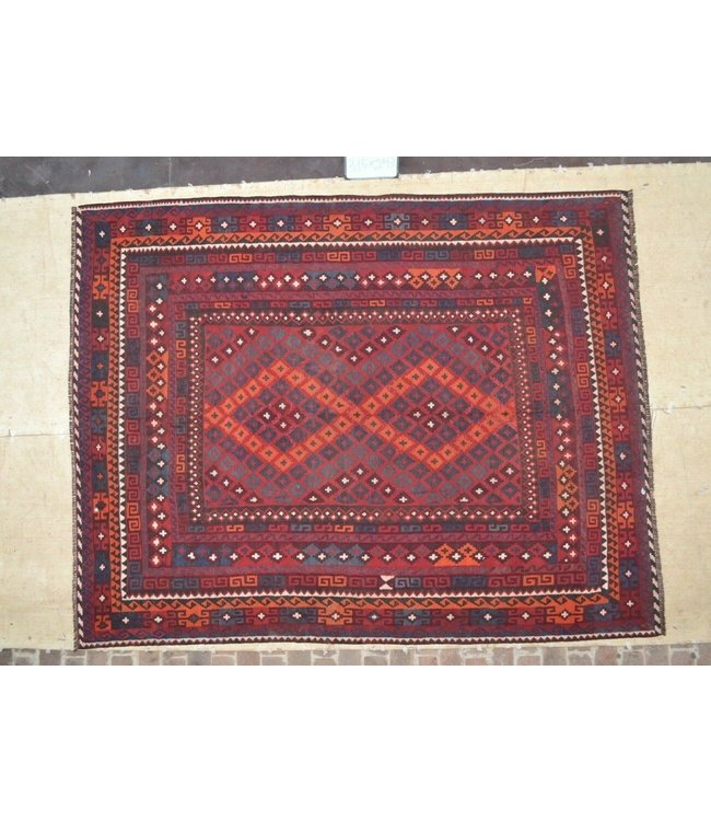 Handgemaakt Oosters Kelim Wol Vloerkleed 315 x 243 cm