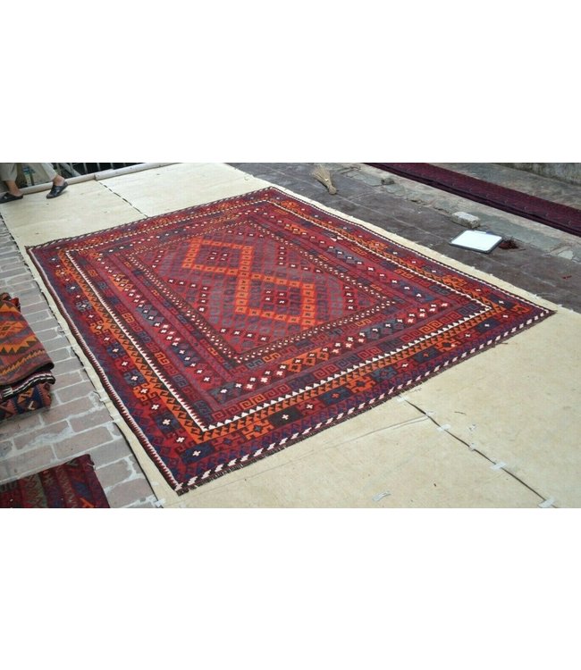 Handgewebte Orientalisch Wolle Kelim Teppich 315 x 243 cm