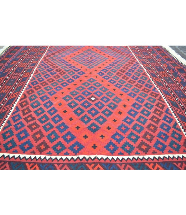 Hand Woven Afghan Wool Kilim Area Rug 304 x 243 cm