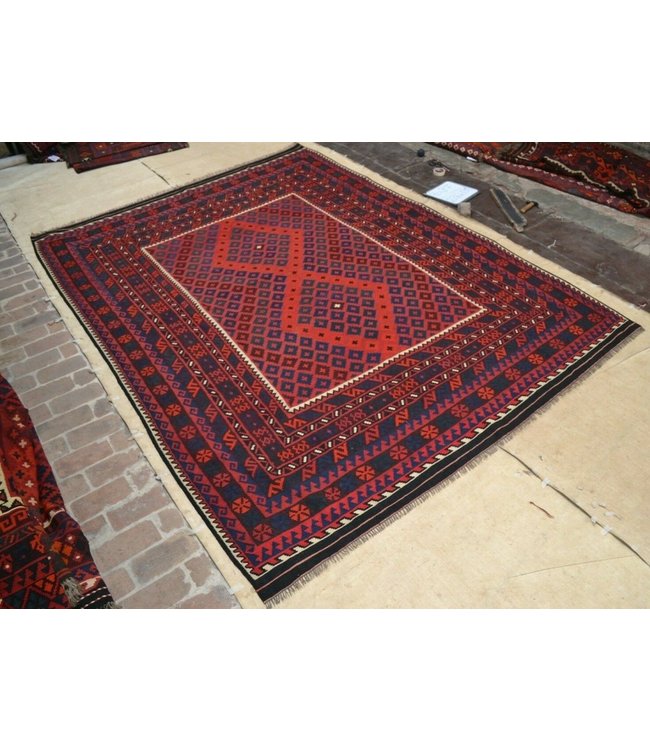 Hand Woven Afghan Wool Kilim Area Rug 304 x 243 cm