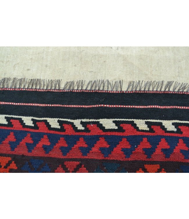 Handgemaakt Oosters Kelim Wol Vloerkleed 304 x 243 cm