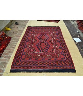 Hand Woven Afghan Wool Kilim Area Rug 307 x 206 cm