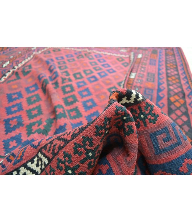 Hand Woven Afghan Wool Kilim Area Rug 307 x 206 cm