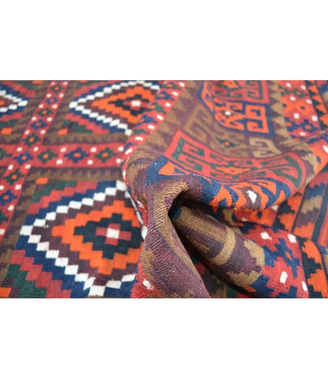 Hand Woven Afghan Wool Kilim Area Rug 306 x 234 cm