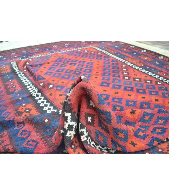 Hand Woven Afghan Wool Kilim Area Rug 300 x 232 cm